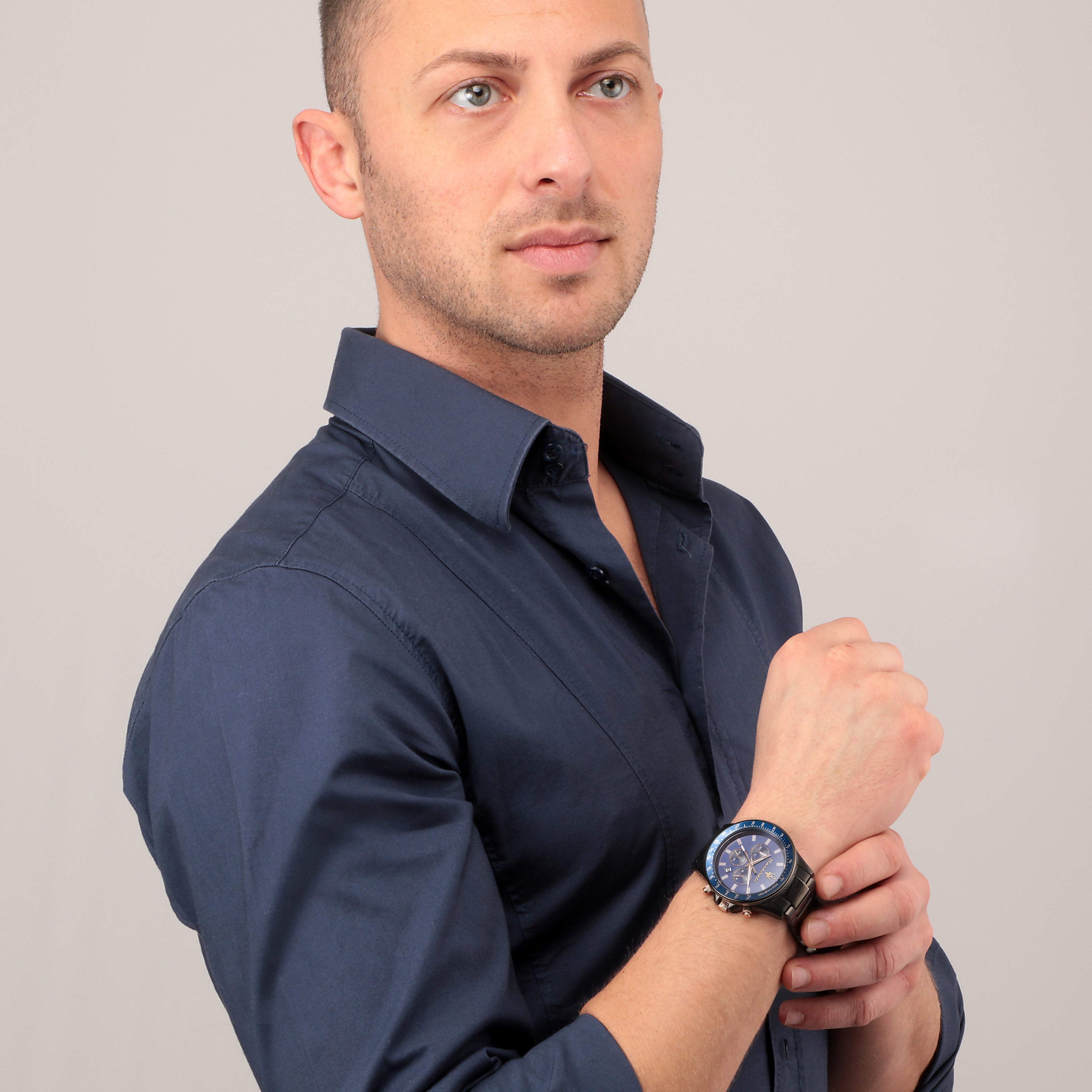 Maserati Sfida Grey 44mm Chronograph Watch-PEROZ Accessories