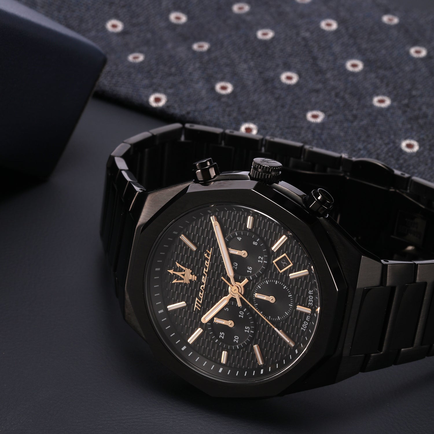 Maserati Stile 45MM Black Watch-PEROZ Accessories