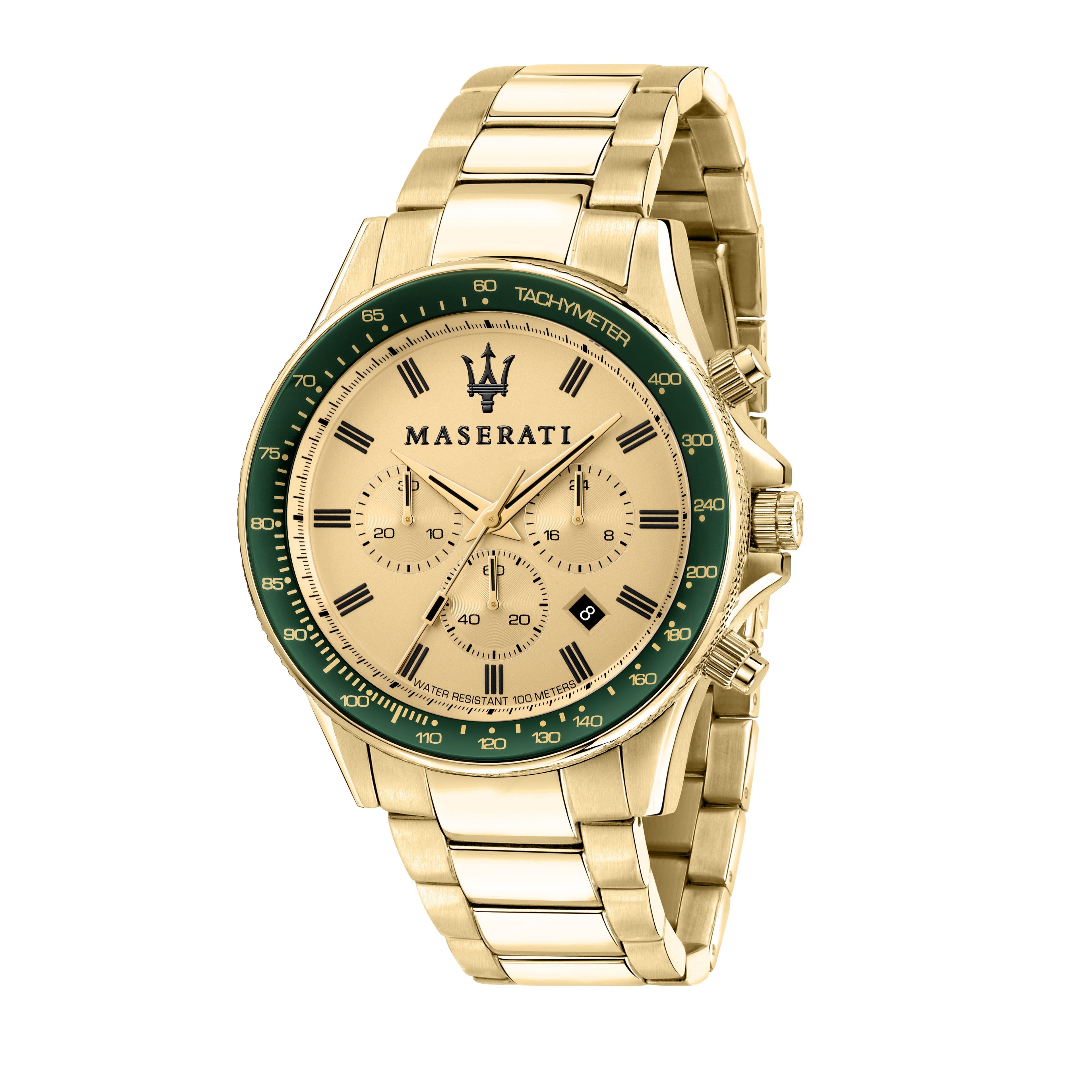 Maserati Stile Gold Dial 45mm Chronograph-PEROZ Accessories