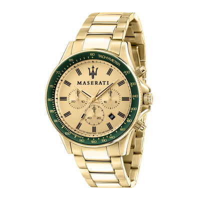 Maserati Stile Gold Dial 45mm Chronograph-PEROZ Accessories
