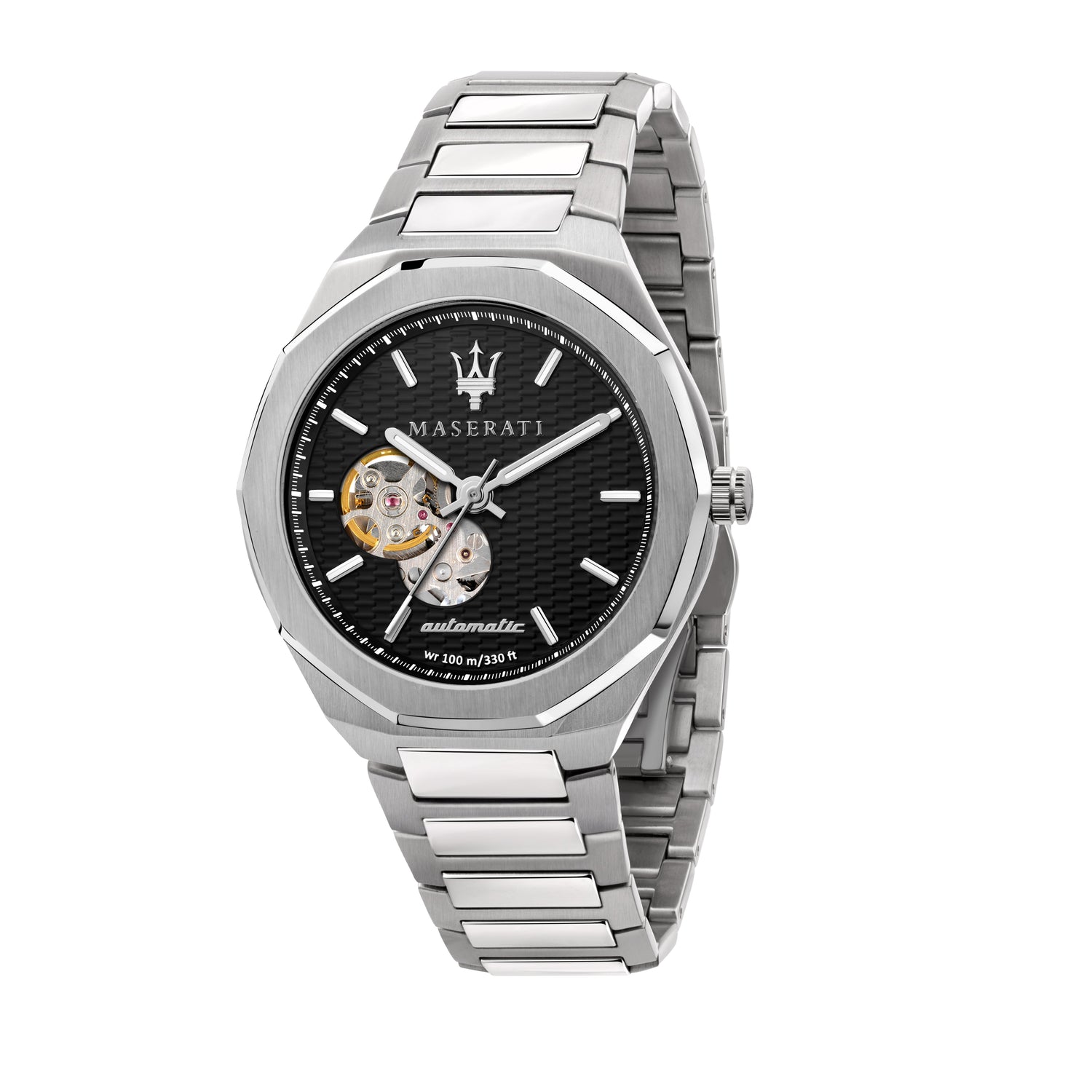 Maserati Stile Open Heart 45mm Silver Watch-PEROZ Accessories