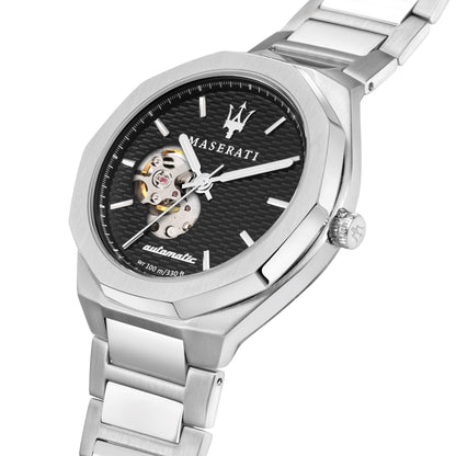 Maserati Stile Open Heart 45mm Silver Watch-PEROZ Accessories