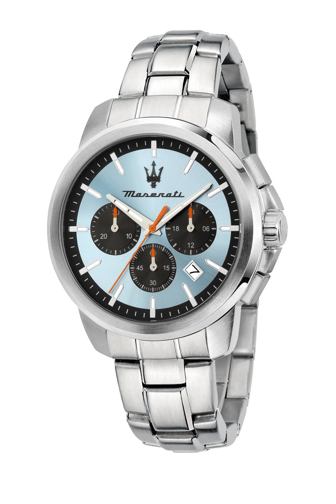 Maserati Successo 42mm Chrono Blue Dial Stainless Steel Strap Watch-PEROZ Accessories
