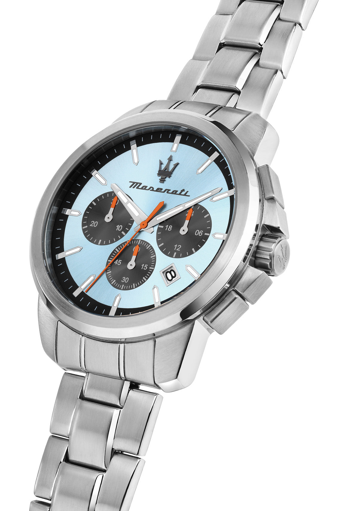 Maserati Successo 42mm Chrono Blue Dial Stainless Steel Strap Watch-PEROZ Accessories