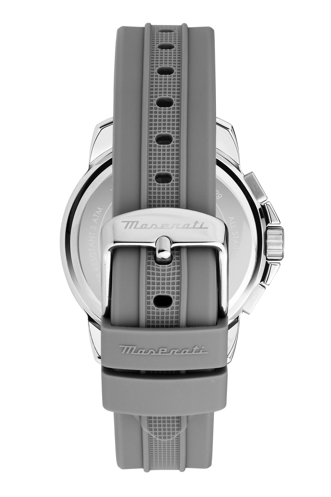 Maserati Successo 42mm Chrono Gray Dial Gray Silicone Strap Watch-PEROZ Accessories