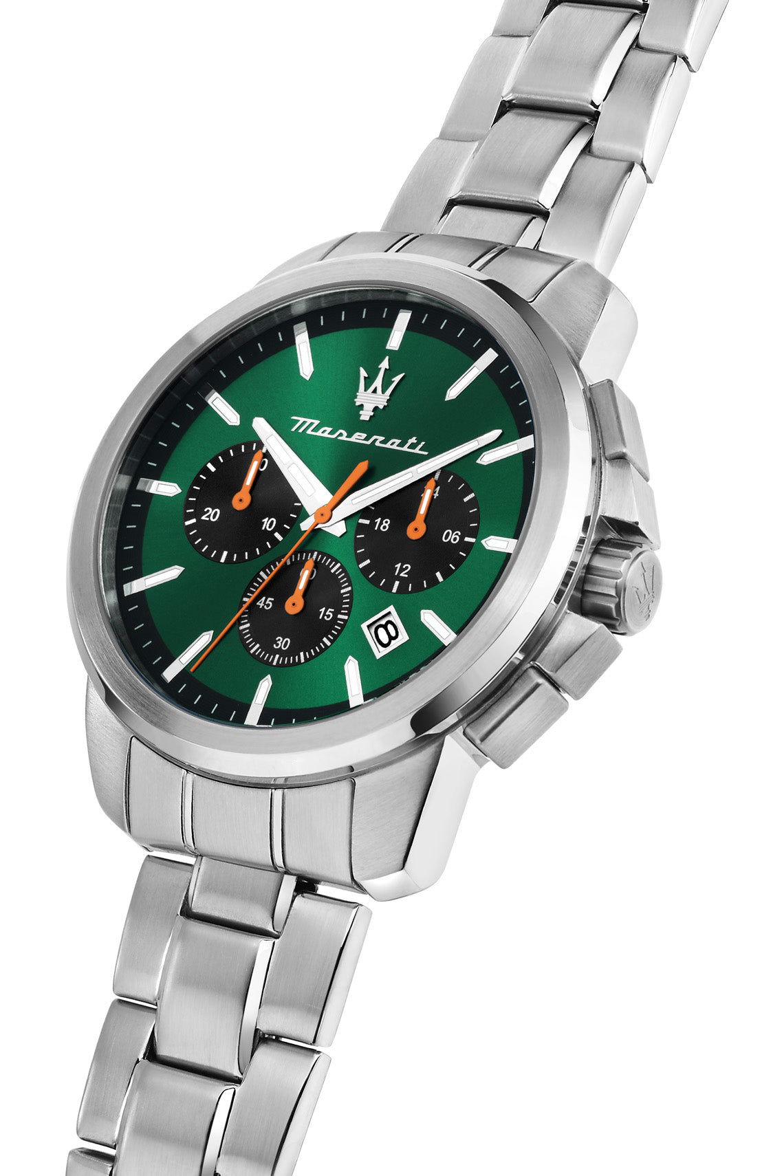 Maserati Successo 42mm Chrono Green Dial Stainless Steel Strap Watch-PEROZ Accessories