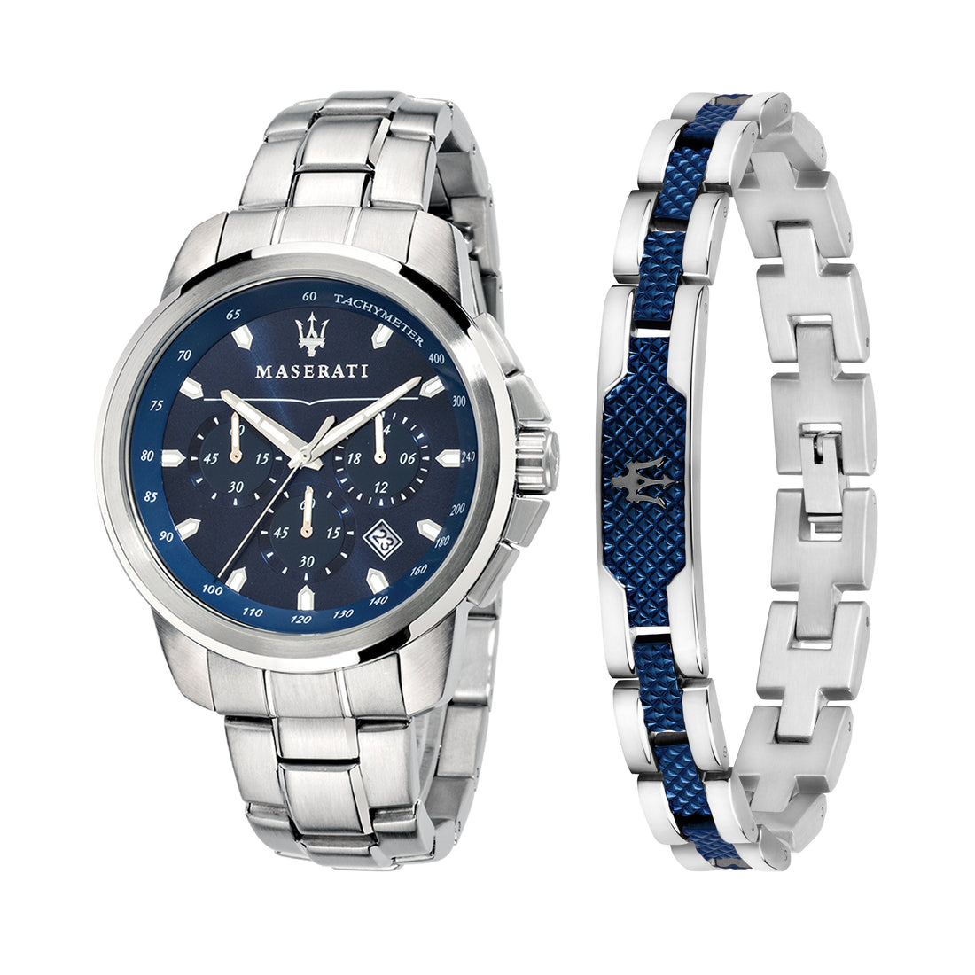 Maserati Successo 44mm Stainless Steel Chronograph with Bracelet Watch-PEROZ Accessories