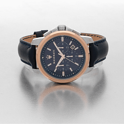 Maserati Successo Navy Blue Chronograph-PEROZ Accessories