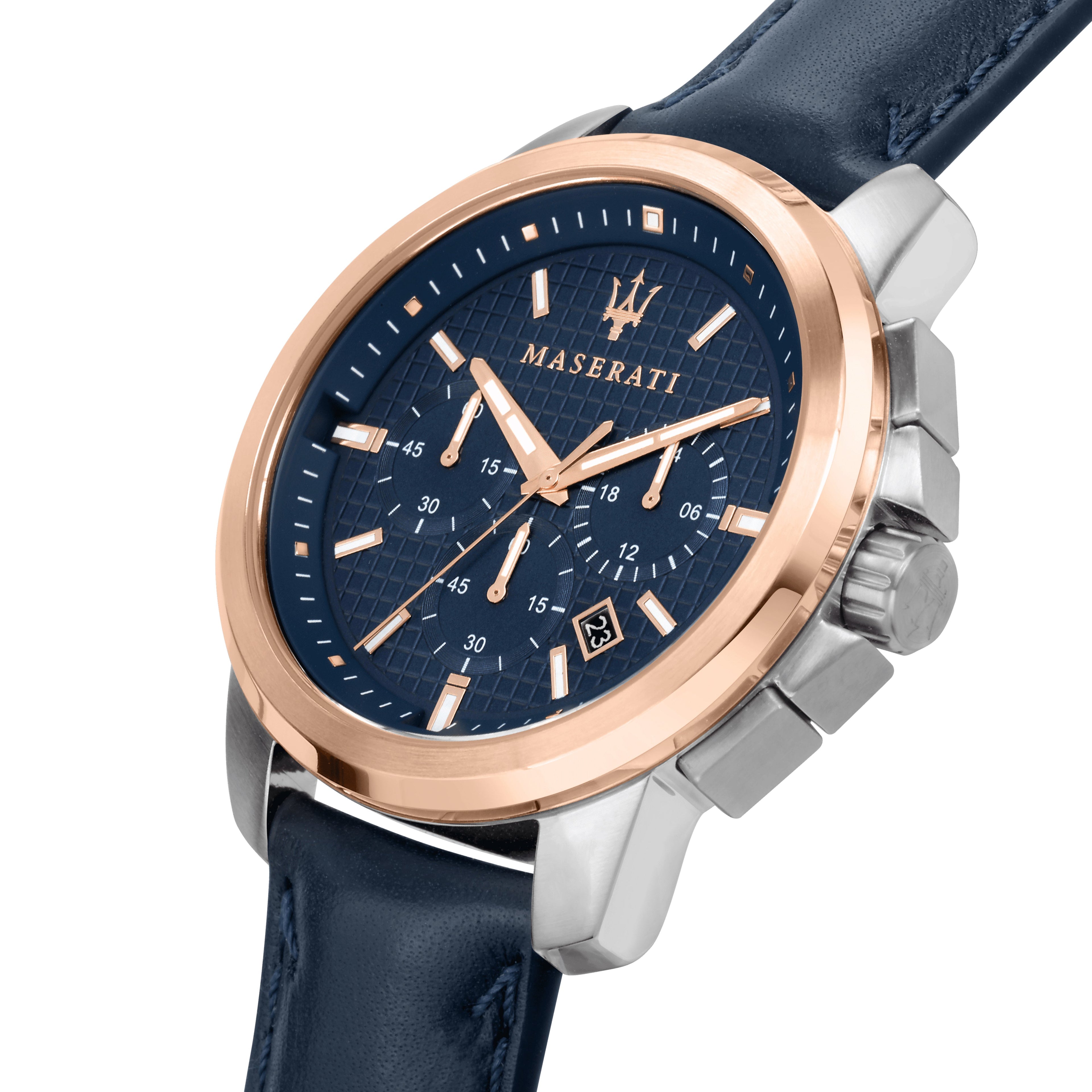 Maserati Successo Navy Blue Chronograph-PEROZ Accessories