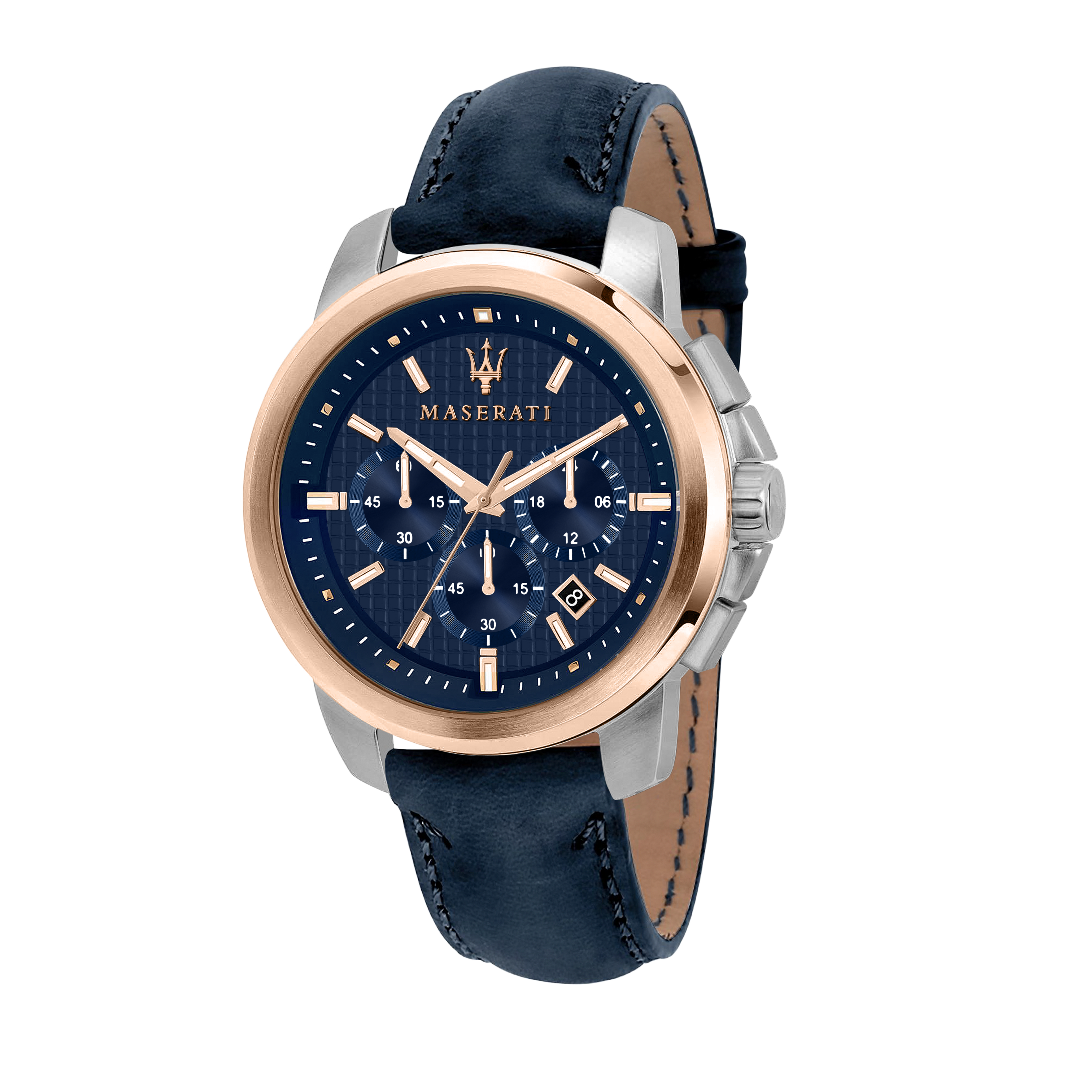 Maserati Successo Navy Blue Chronograph-PEROZ Accessories