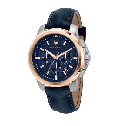 Maserati Successo Navy Blue Chronograph-PEROZ Accessories