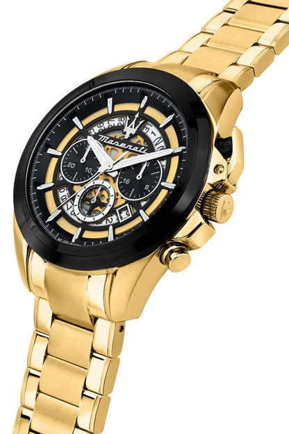 Maserati Traguardo 45mm Chronograph Gold Stainless Steel Strap Watch-PEROZ Accessories