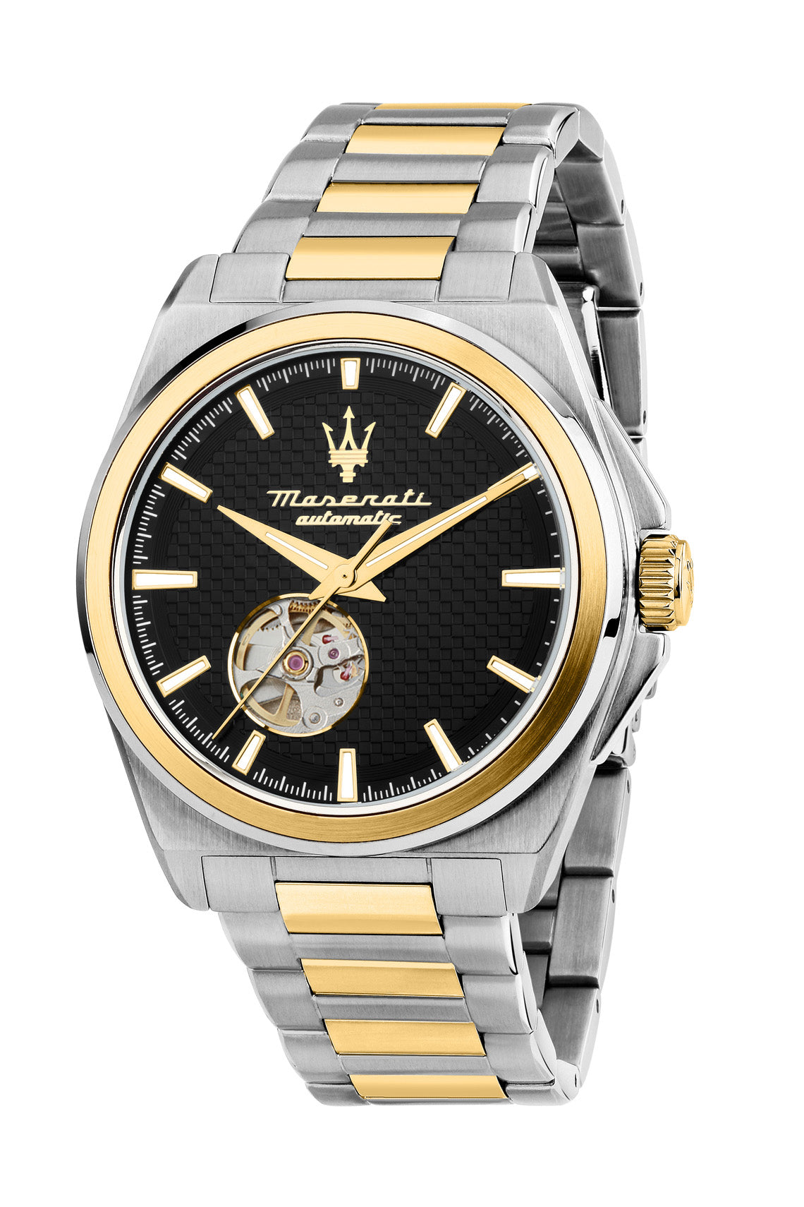 Maserati Velocita 41mm Automatic Black Dial Two Tone Stainless Steel Strap Watch-PEROZ Accessories