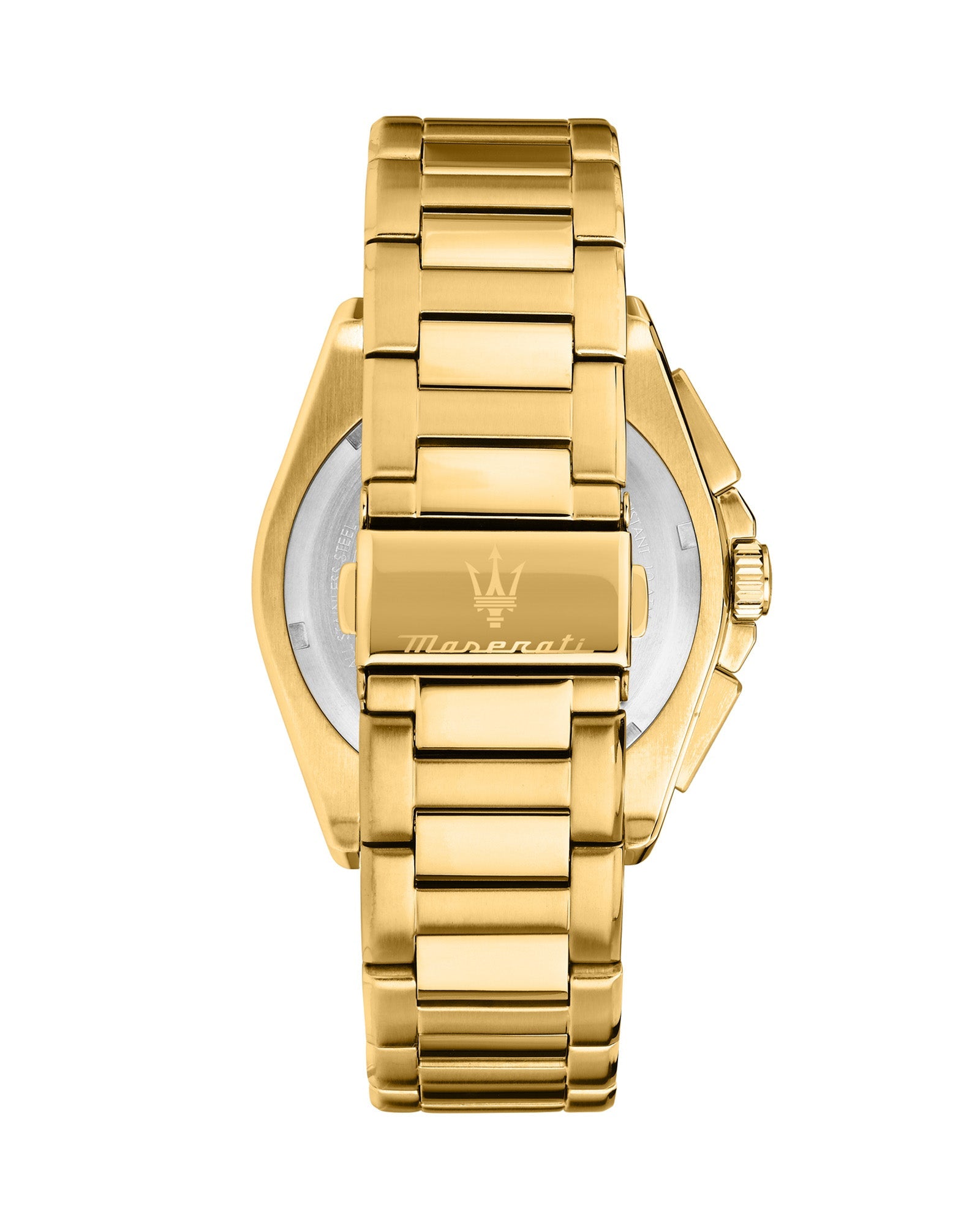 Maserati Velocita 43mm Chrono Blue Dial Gold Stainless Steel Strap Watch-PEROZ Accessories