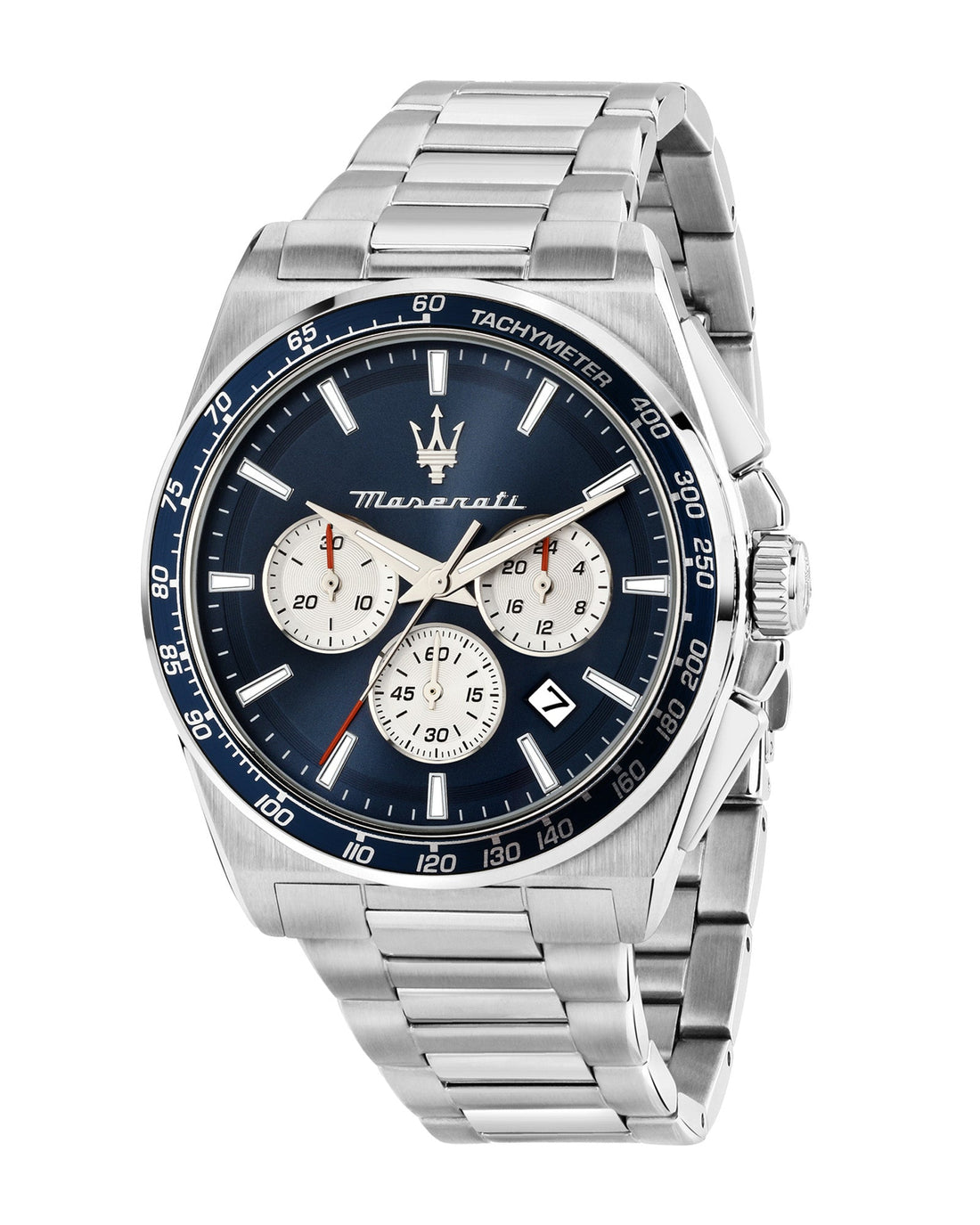 Maserati Velocita 43mm Chrono Blue Dial Stainless Steel Strap Watch-PEROZ Accessories