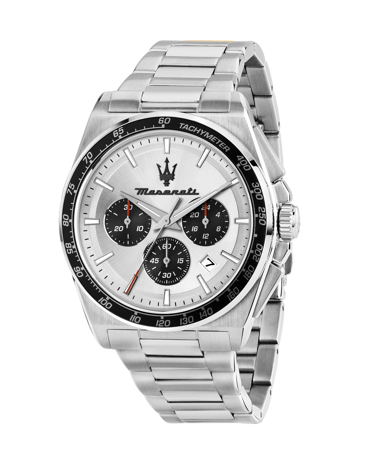 Maserati Velocita 43mm Chrono Silver Dial Stainless Steel Strap Watch-PEROZ Accessories