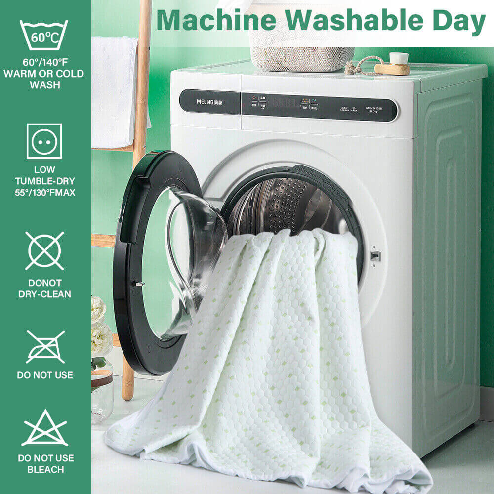 Mattress Protector Bamboo Cotton Mattress Cover Waterproof S Fitted Cover-Furniture &gt; Mattresses &gt; Mattress Toppers-PEROZ Accessories