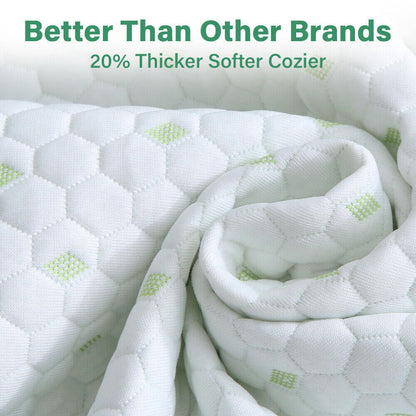 Mattress Protector Bamboo Cotton Mattress Cover Waterproof S Fitted Cover-Furniture &gt; Mattresses &gt; Mattress Toppers-PEROZ Accessories