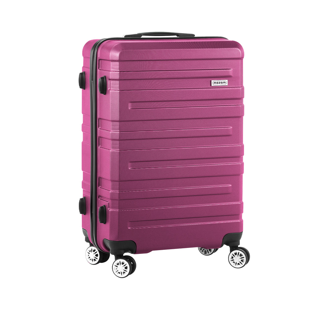 Mazam 28" Luggage Suitcase Trolley Set TSA Lock Hard Case Magenta-Luggage Sets-PEROZ Accessories