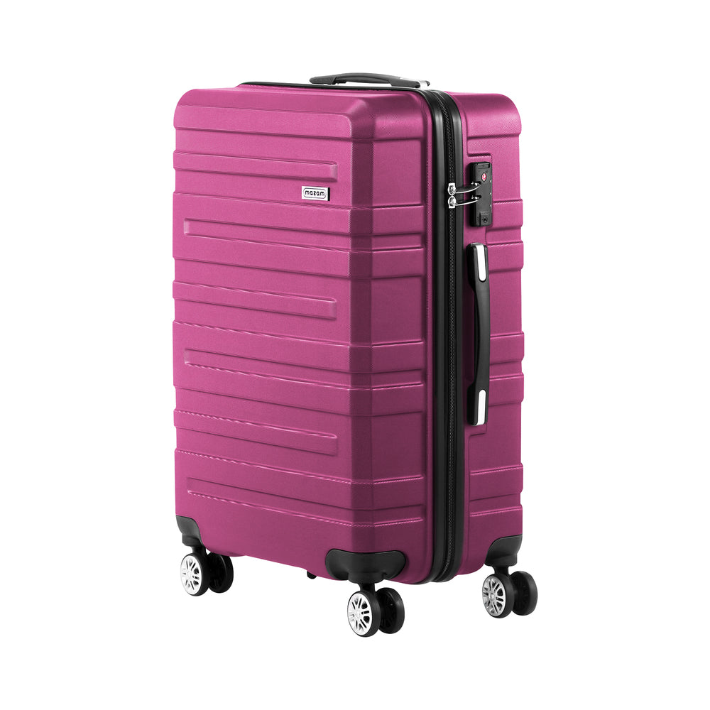Mazam 28" Luggage Suitcase Trolley Set TSA Lock Hard Case Magenta-Luggage Sets-PEROZ Accessories