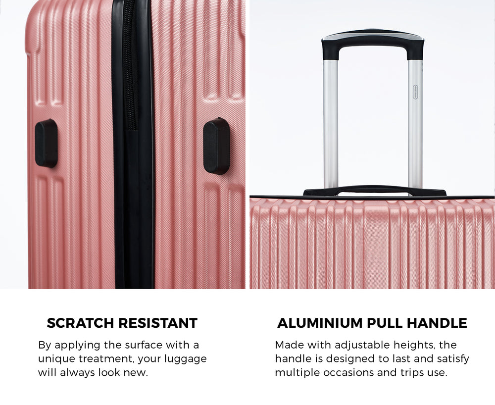 Mazam 28&quot; Luggage Suitcase Trolley Set Travel TSA Lock ABS Case Pink-Luggage Setss-PEROZ Accessories