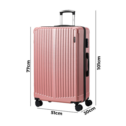 Mazam 28&quot; Luggage Suitcase Trolley Set Travel TSA Lock ABS Case Pink-Luggage Setss-PEROZ Accessories