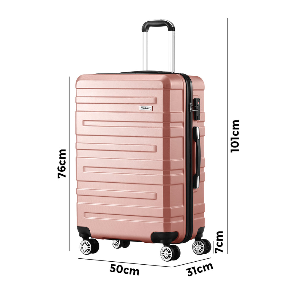 Mazam 28&quot; Luggage Suitcase Trolley Set Travel TSA Lock Pink-Luggage Sets-PEROZ Accessories