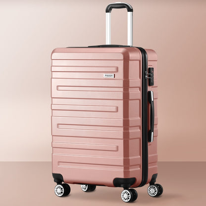 Mazam 28&quot; Luggage Suitcase Trolley Set Travel TSA Lock Pink-Luggage Sets-PEROZ Accessories