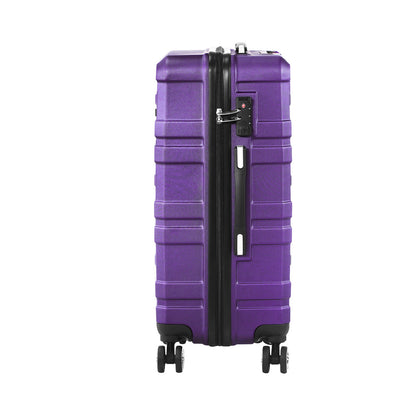 Mazam 28&quot; Luggage Suitcase Trolley Set Travel TSA Lock Purple-Luggage Sets-PEROZ Accessories