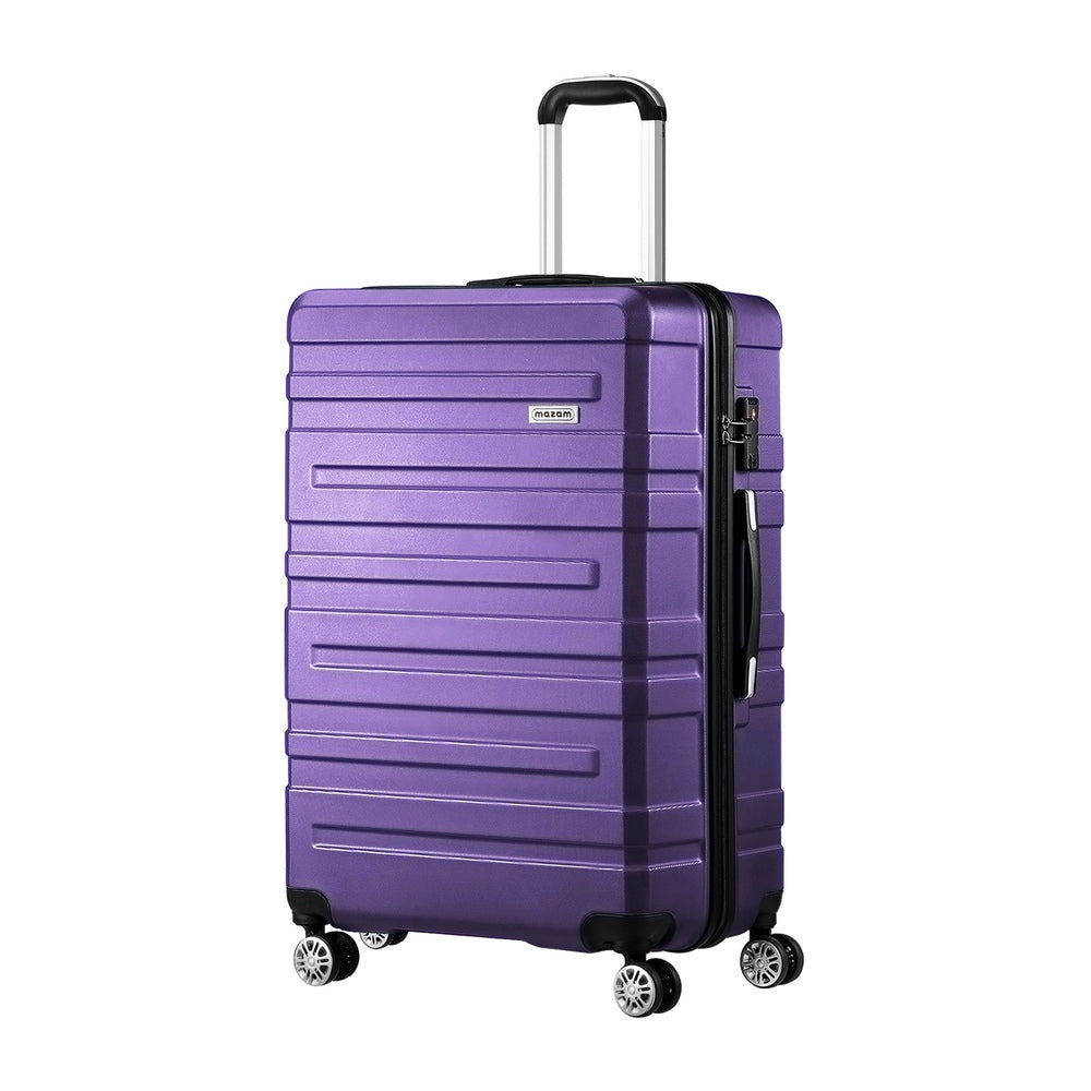 Mazam 28&quot; Luggage Suitcase Trolley Set Travel TSA Lock Purple-Luggage Sets-PEROZ Accessories