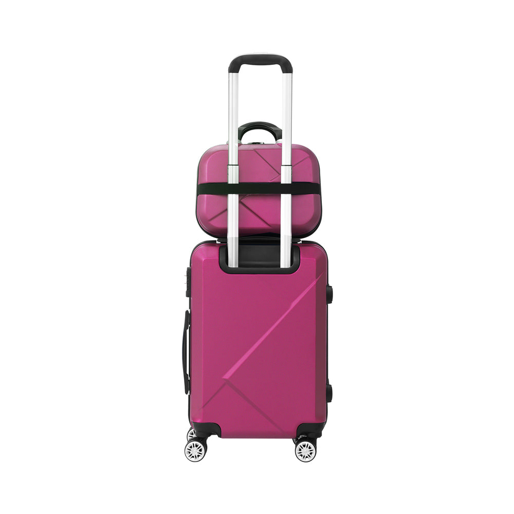 Mazam 28&quot; Luggage Suitcase Trolley Set Travel TSA Lock Red-Luggage Sets-PEROZ Accessories