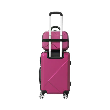 Mazam 28&quot; Luggage Suitcase Trolley Set Travel TSA Lock Red-Luggage Sets-PEROZ Accessories