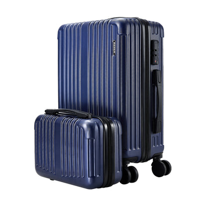Mazam 2PCS Luggage Suitcase Trolley Set Carry On TSA Hard Case Navy-Luggage Setss-PEROZ Accessories