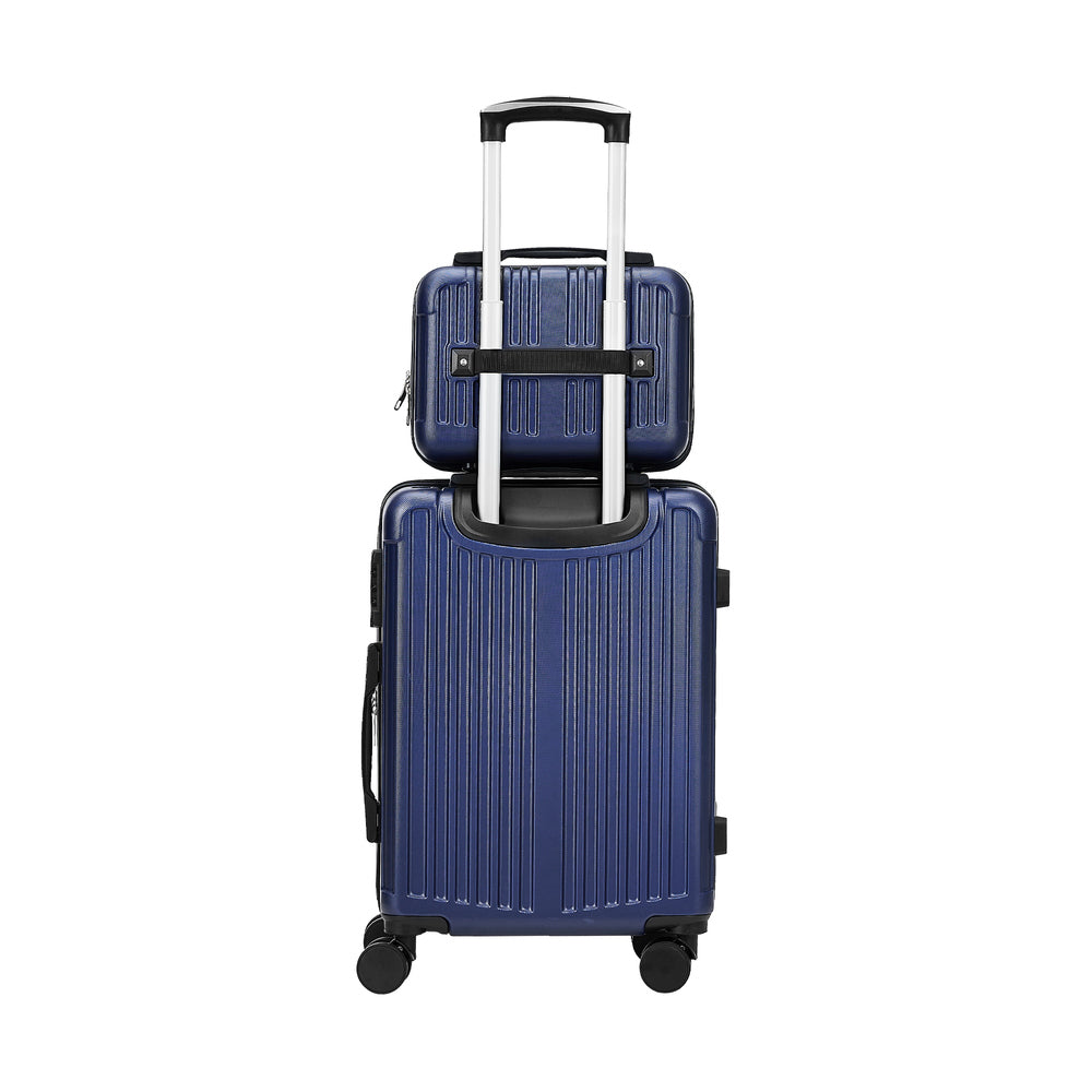 Mazam 2PCS Luggage Suitcase Trolley Set Carry On TSA Hard Case Navy-Luggage Setss-PEROZ Accessories