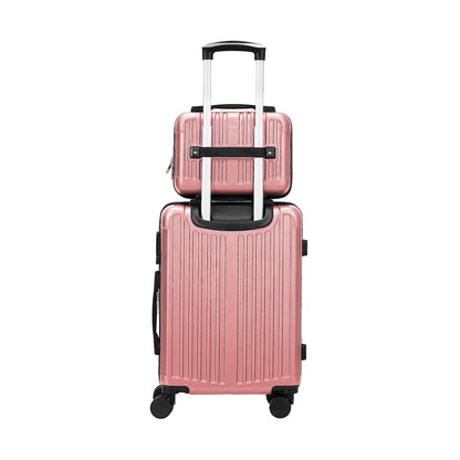 Mazam 2PCS Luggage Suitcase Trolley Set Carry On TSA Hard Case Pink-Luggage Setss-PEROZ Accessories