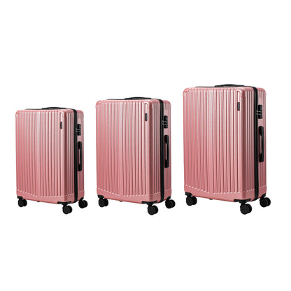 Mazam 3PCS Luggage Suitcase Trolley Set Travel TSA Lock ABS Case Pink-Luggage Setss-PEROZ Accessories