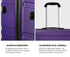 Mazam 3PCS Luggage Suitcase Trolley Set Travel TSA Lock Purple-Luggage Sets-PEROZ Accessories