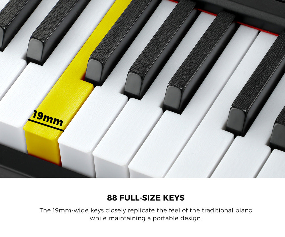 Mazam 88 Keys Electronic Piano Keyboard Portable Lighted-Electric Keyboard-PEROZ Accessories