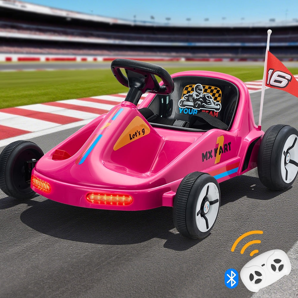 Mazam Ride on Car Electric Kart with Light Bluetooth Pink-Ride On Car-PEROZ Accessories