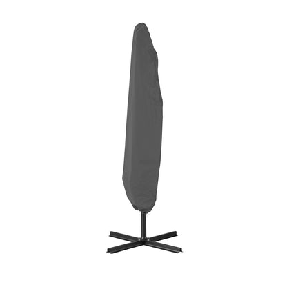 Milano 3M Outdoor Umbrella Cantilever With Protective Cover Patio Garden Shade - Charcoal-Furniture > Outdoor > Outdoor Furniture Accessories-PEROZ Accessories