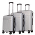 Milano Decor 3 Piece Luggage Set Travel Hard Case 20" 24" 28" Hard Case Durable - Silver-Home & Garden > Travel > Suitcases-PEROZ Accessories