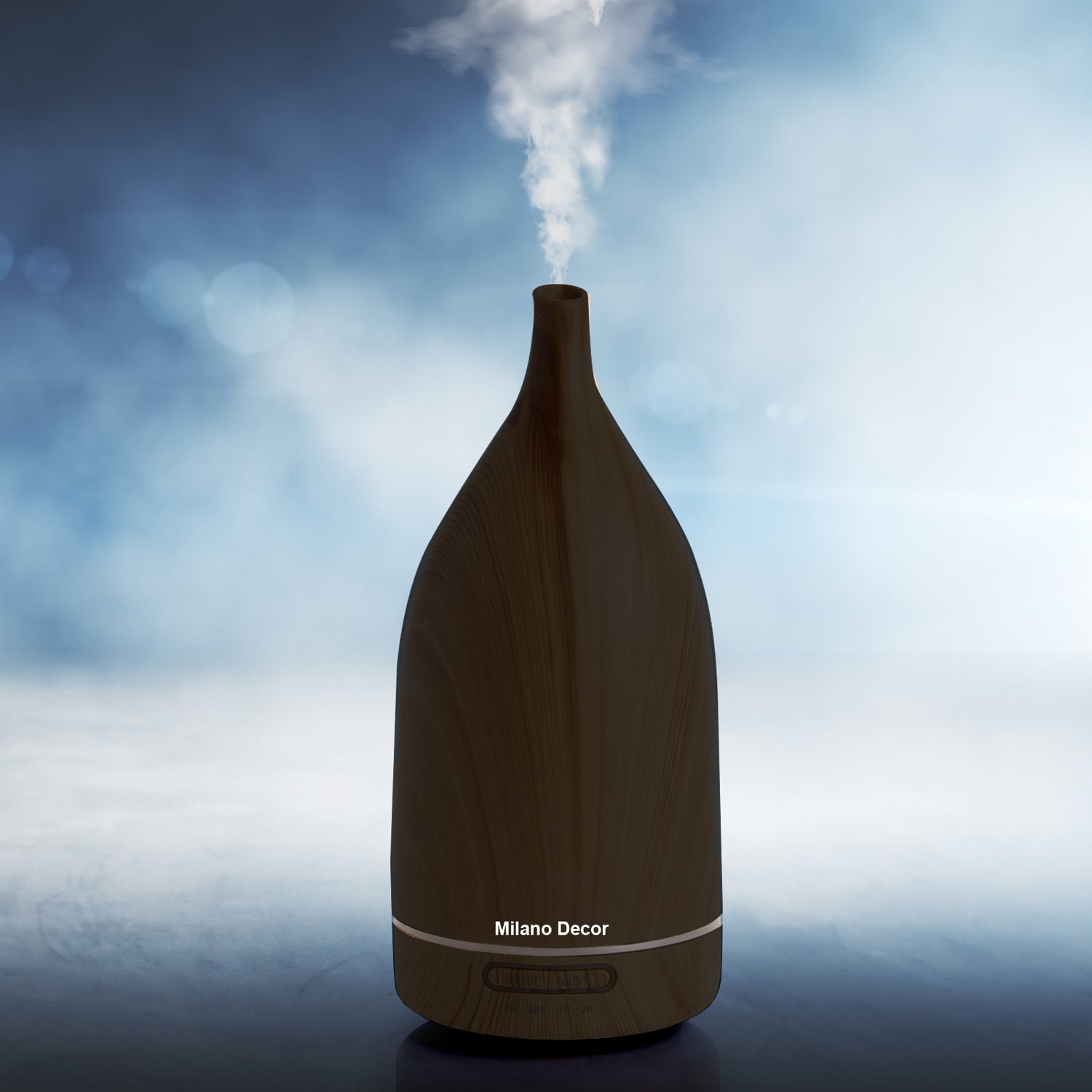 Milano Decor Aroma Diffuser 100ml Ultrasonic Humidifier Purifier And 3 Pack Oils - Dark Wood-Appliances > Aroma Diffusers &amp; Humidifiers > Aroma Diffusers-PEROZ Accessories