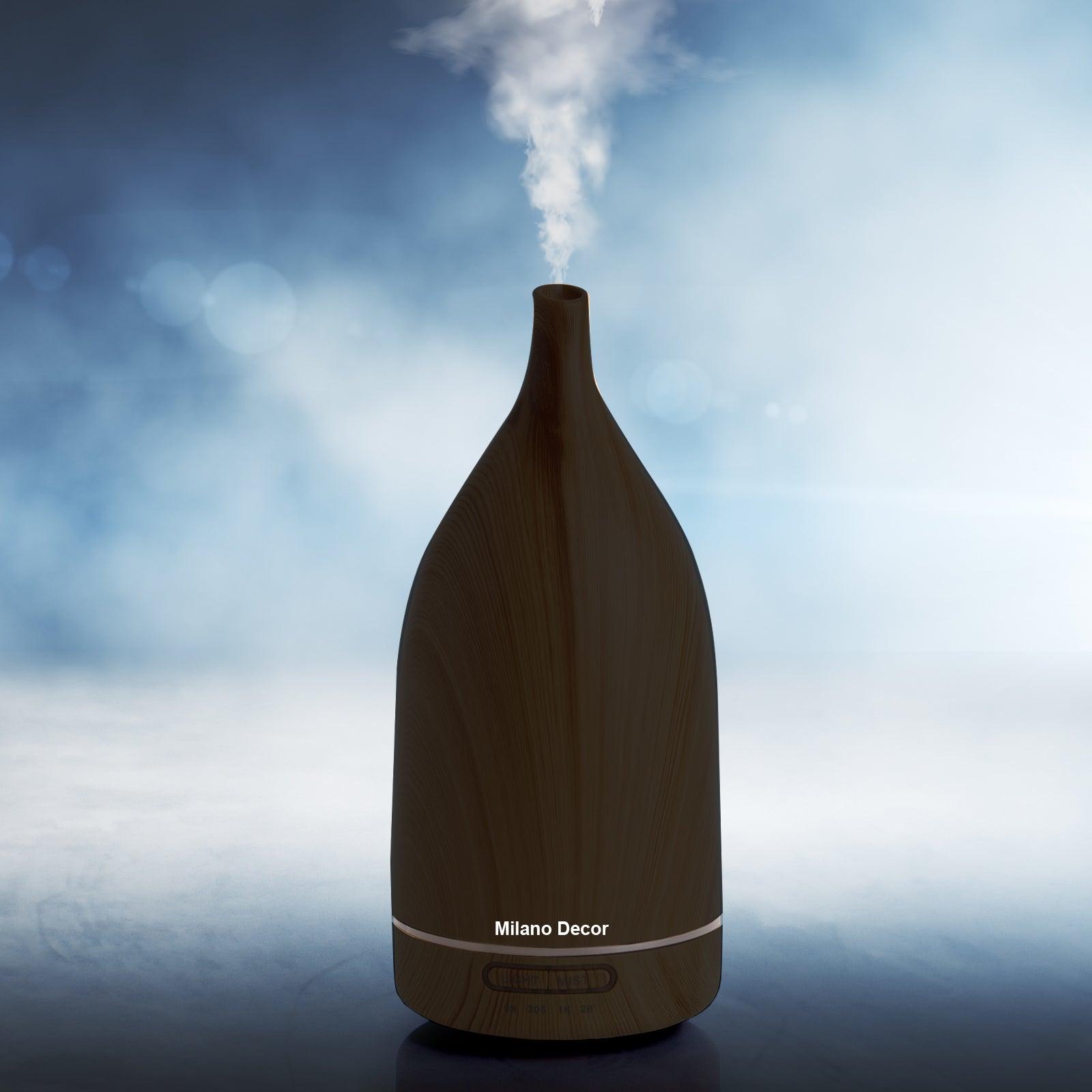Milano Decor Aroma Diffuser 100ml Ultrasonic Humidifier Purifier And 3 Pack Oils - Dark Wood-Appliances > Aroma Diffusers &amp; Humidifiers > Aroma Diffusers-PEROZ Accessories
