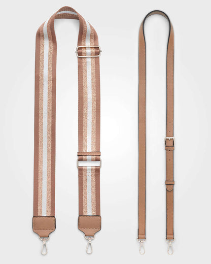 Monica Camera Crossbody Bag + Metallic Stripe Bag Strap-Handbags-PEROZ Accessories