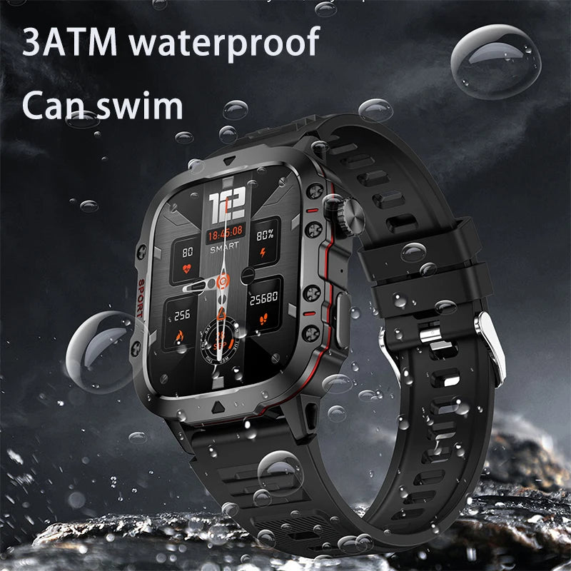 NNEOBA Rugged Military GPS Smart Watch - AMOLED 1.96 HD Display-Smart Watches-PEROZ Accessories
