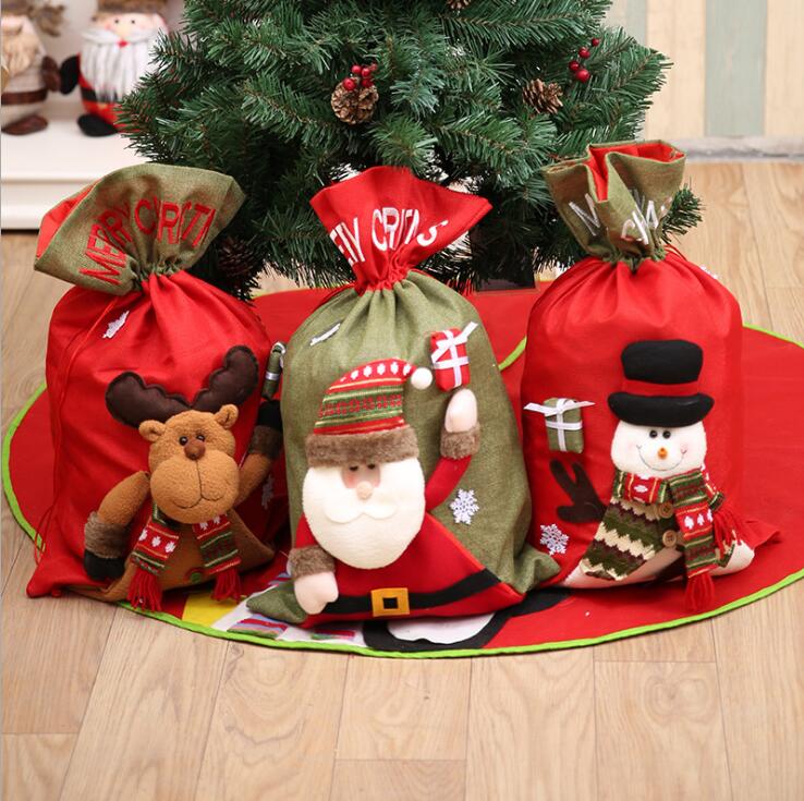 New Christmas Large Jumbo Felt Santa Sack Children Xmas Gifts Candy Stocking Bag, Snowman (56x35cm)-Occasions > Christmas > Christmas Decorations-PEROZ Accessories