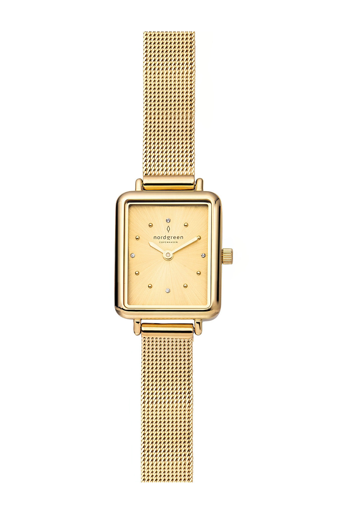 Nordgreen Allure 20mm x 30mm Gold Dial Gold Mesh Watch-PEROZ Accessories