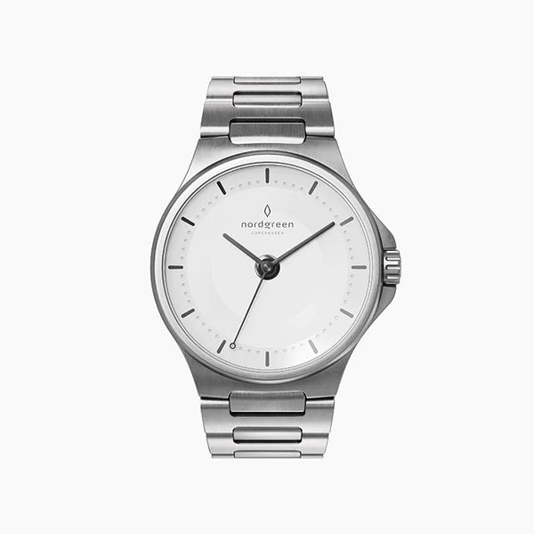 Nordgreen Guardian 36mm Silver Automatic with H-Link Strap Watch-PEROZ Accessories