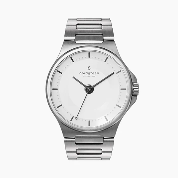 Nordgreen Guardian 40mm Silver Automatic with H-Link Strap Watch-PEROZ Accessories