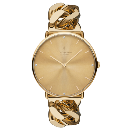 Nordgreen Native 28mm Gold Chain Crystal Dial Watch-PEROZ Accessories
